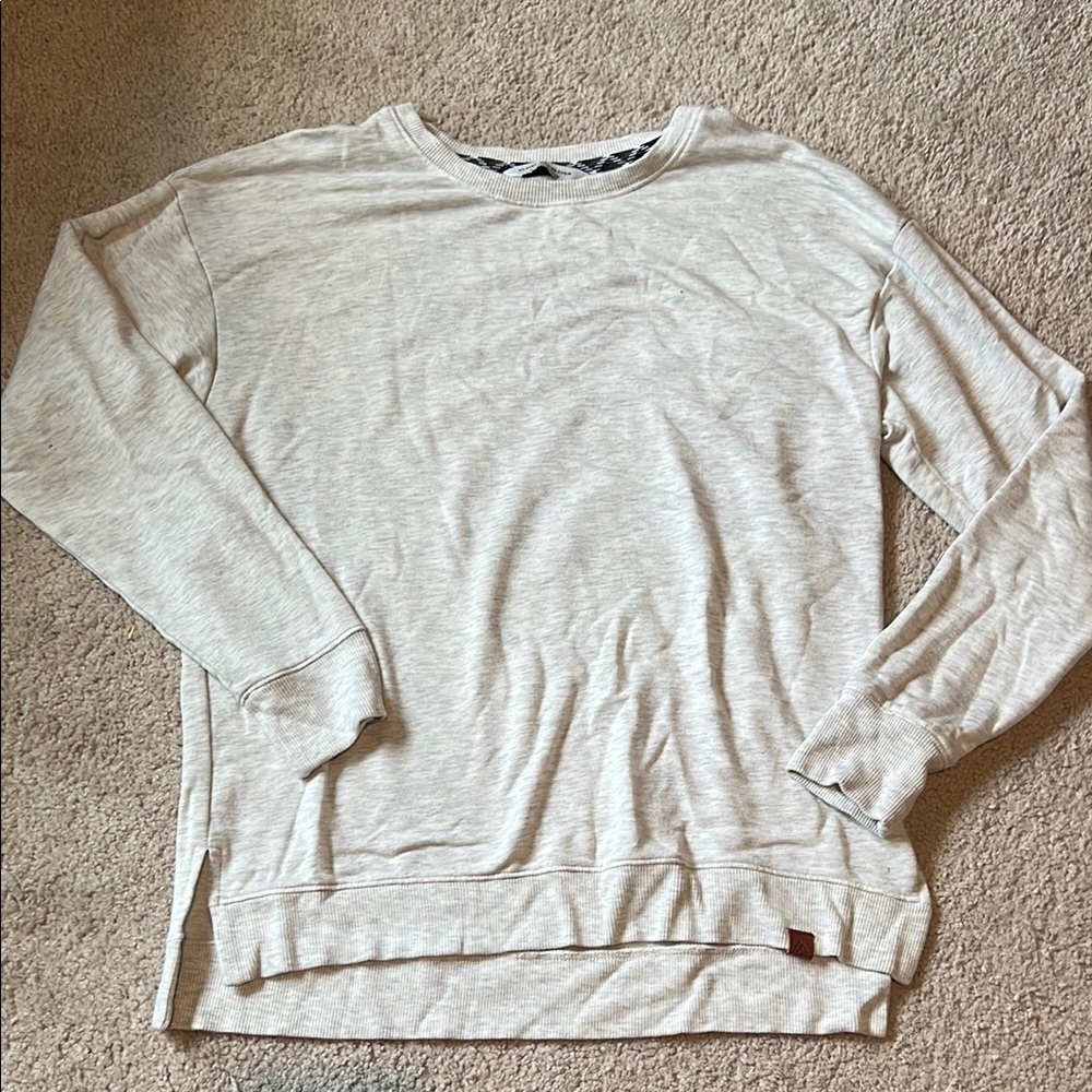 Alpine Design Gray Crewneck Sweater Soft Cotton-Blend